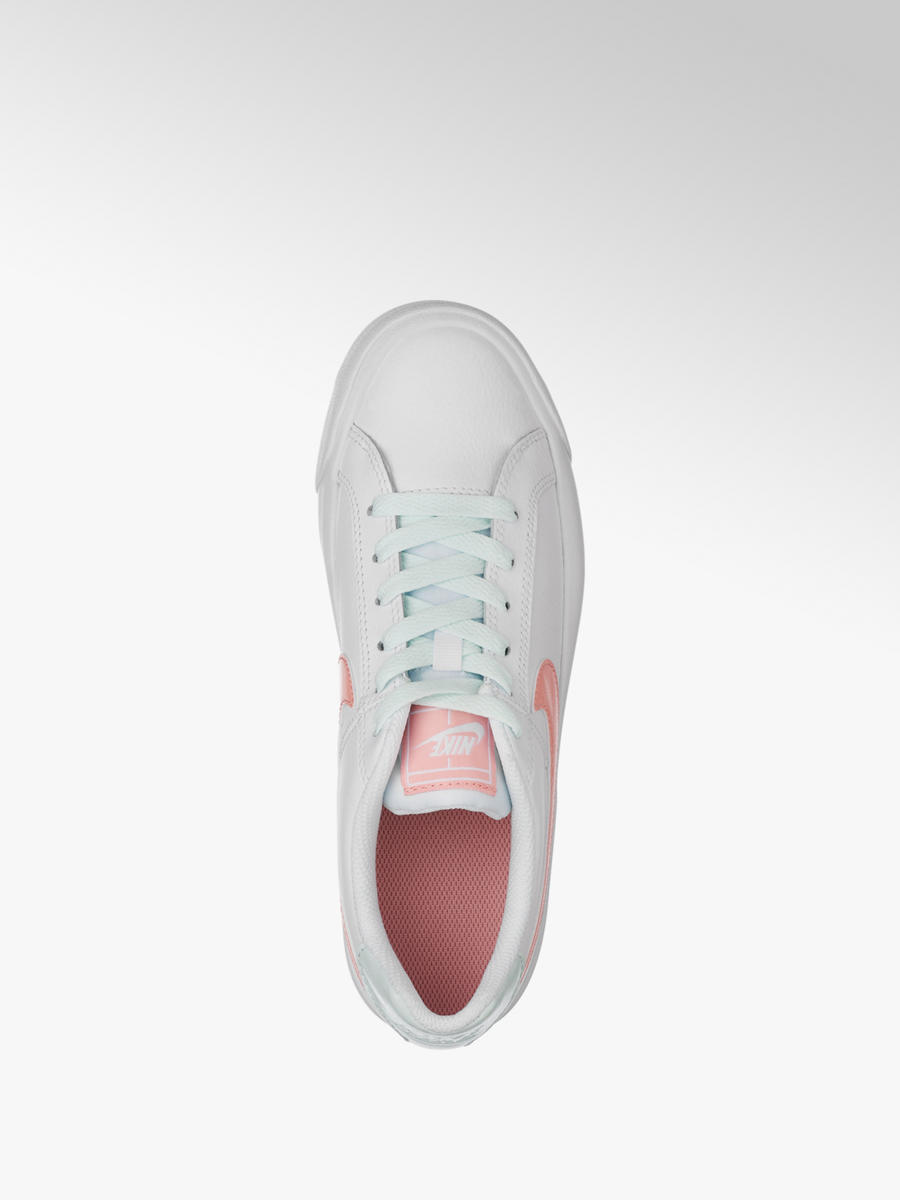 białe sneakersy damskie Nike Court Royale z różową wstawką różowo białe sneakersy damskie Nike Court Royale 18202049